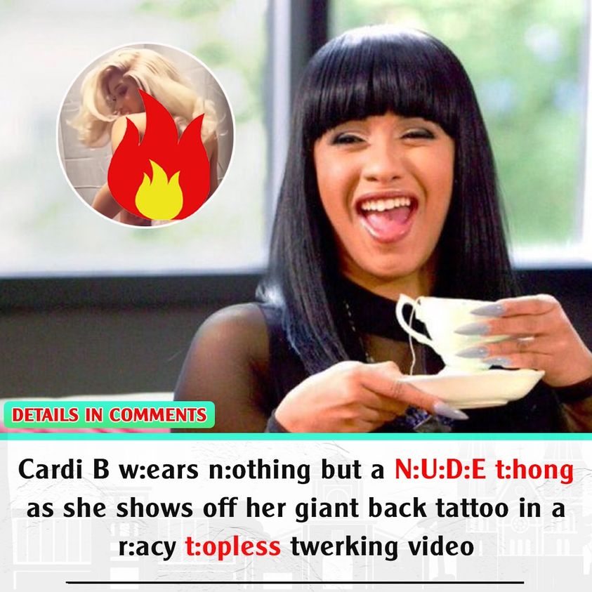 Cardi B Shows Off Her Giant Back Tattoo In A R:acy T:o:pless Twerking Video